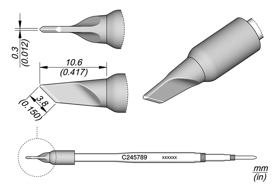 C245789 - Knife Cartridge 3.8 x 0.3